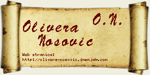 Olivera Nosović vizit kartica